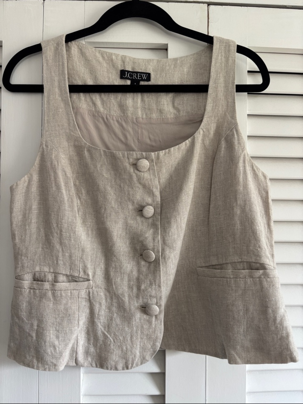 Women’s jcrew linen vest sz 8